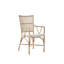 Chaise de salle à manger d'extérieur Monique - Structure amande - Blanc à pois cappuccino