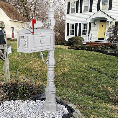 Cast Aluminum Post Mounted Mailbox