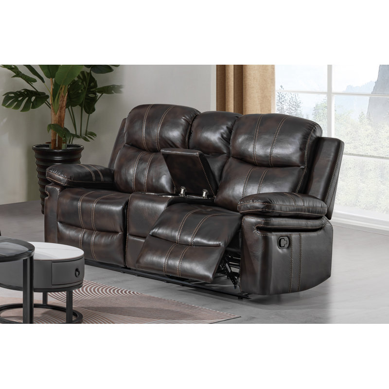 Canessa 70" Upholstered Reclining Loveseat, Manual - Push Button