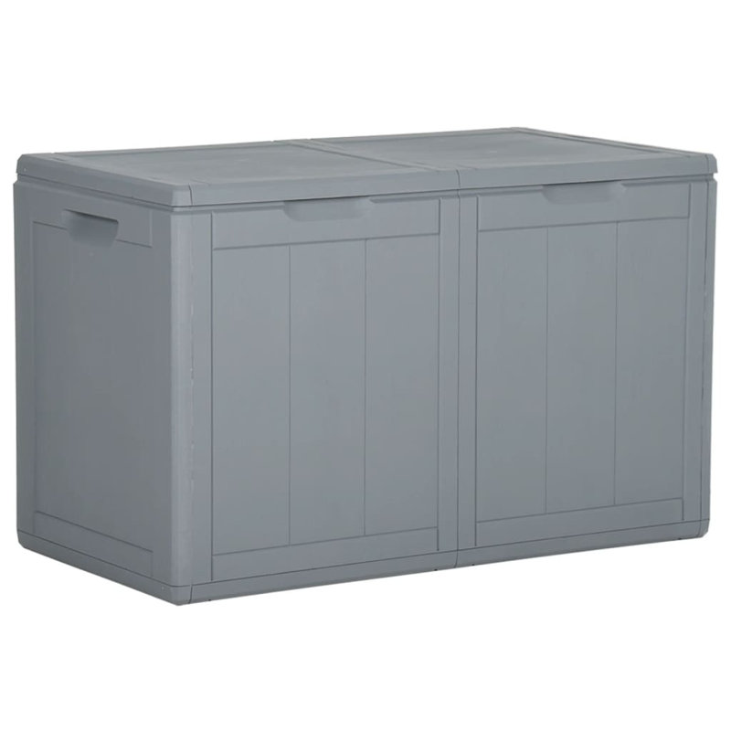 Harijs 17 Stories Garden Storage Box 180L Grey PP Wood Look