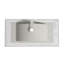 Évier de salle de bain rectangulaire en porcelaine vitrifiée blanc l 35,9 po x P 18,25 po Tucson pour robinet à un trou (lavabo seulement, sans meuble-lavabo)-98796512