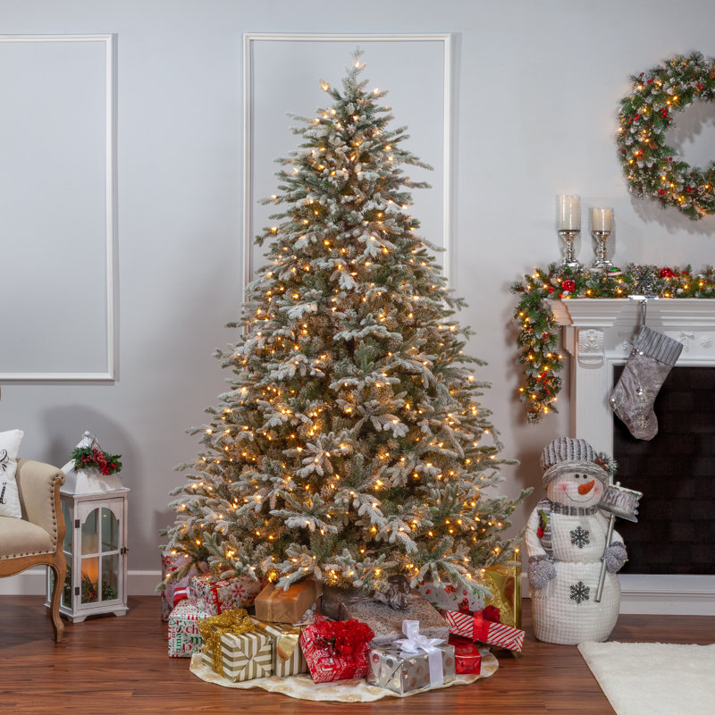 90' H Lighted Artificial Fir Christmas Tree, 90" H x 63" W x 63" D