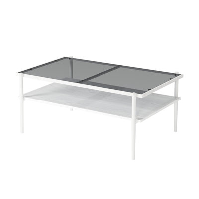 Manzie Glass Top Single Coffee Table