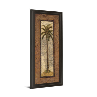 Palm Terrain Study Wall Art - 18" x 42" - Dark Chocolate Frame