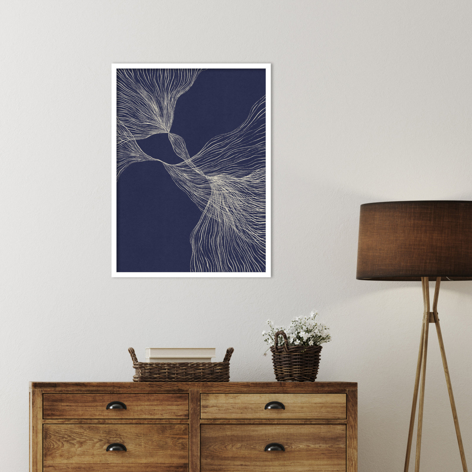 Interaction 1 by Alisa Galitsyna, 33" H x 25" W x 1" D, White