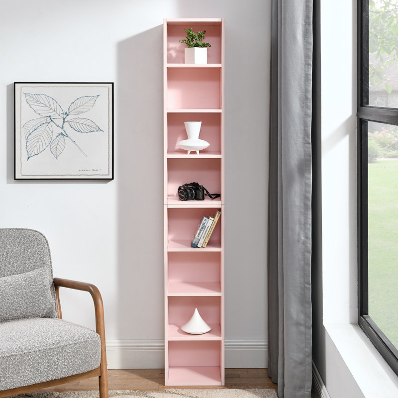 Armoire de rangement CD DVD 8 niveaux, Rose