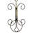 16" Single Pot Black / Gold Cast Metal Crest Wall Planter Decoration