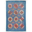 Tapis oriental unique géométrique moderne bleu 4 x 6 One-of-a-Kind