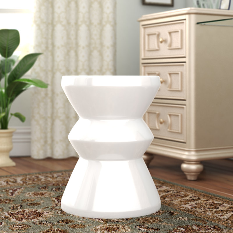 Tabouret de jardin Oakside, Blanc