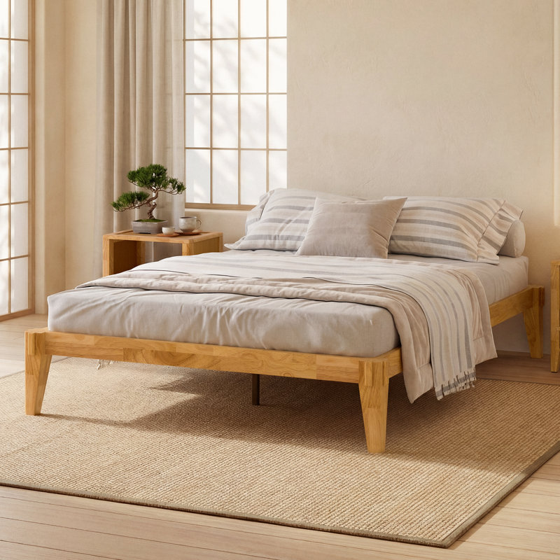 Chalipa Bed Frame - Queen - Light Natural, Queen,  Brown