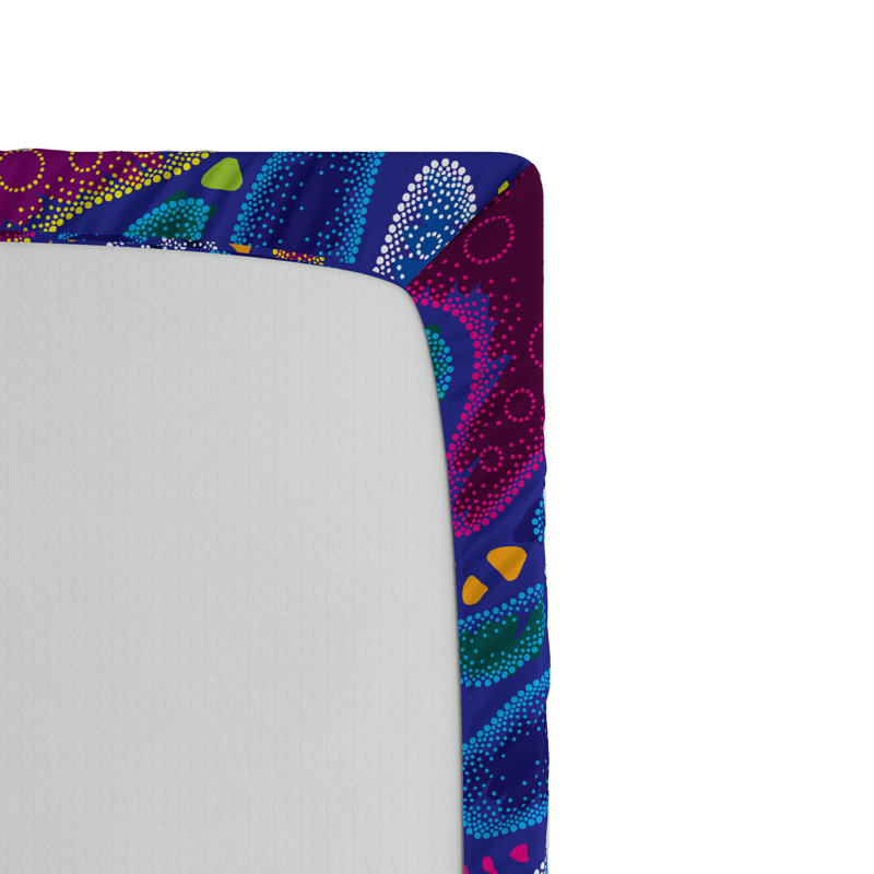 Microfiber Geometric Fitted Sheet, Twin Fitted Sheet