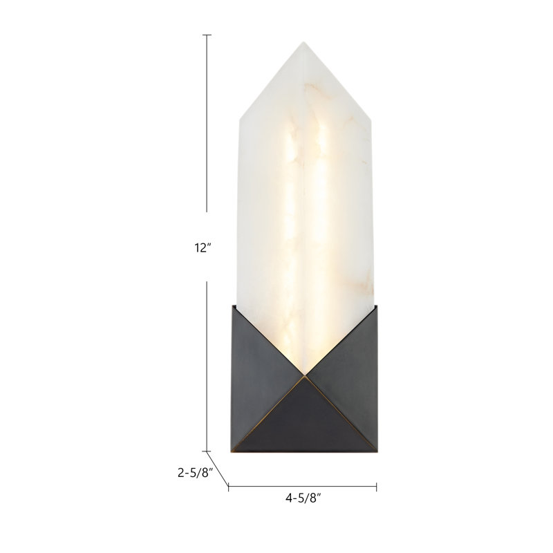 Caesar 1 - Light LED Bath Sconce, Urban Bronze/Alabaster