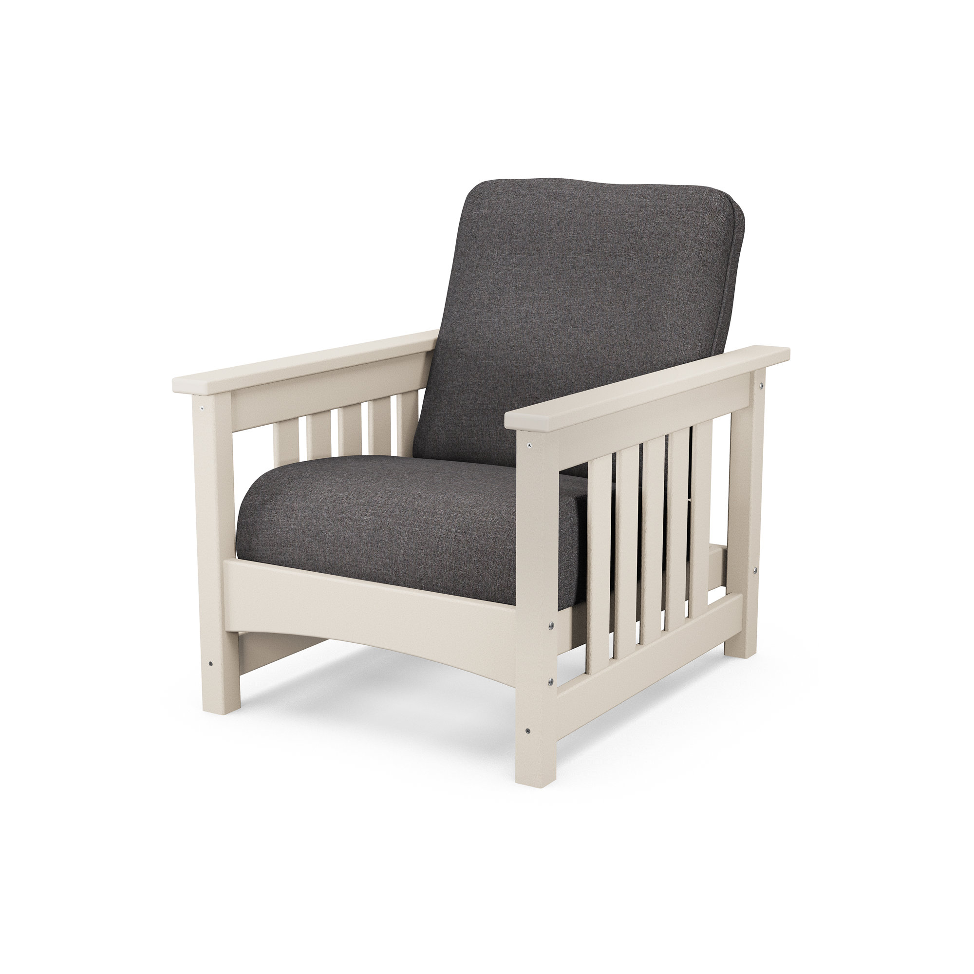 Club Outdoor Lounge Chair, Dark Gray, Black/Gray