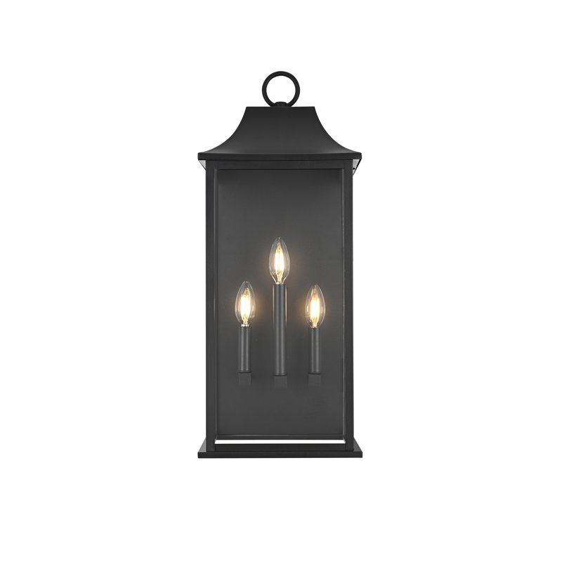 Hanover 10 inch Outdoor Wall Sconce in Black