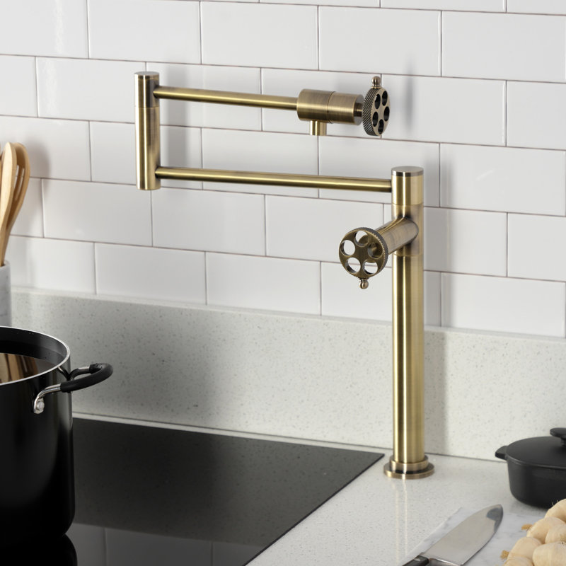Robinet remplisseur Kingston, Laiton antique