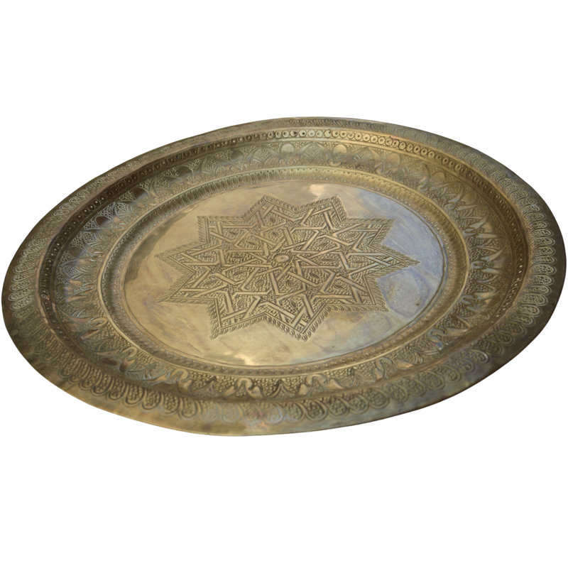 Round Geometric Decorative Tray