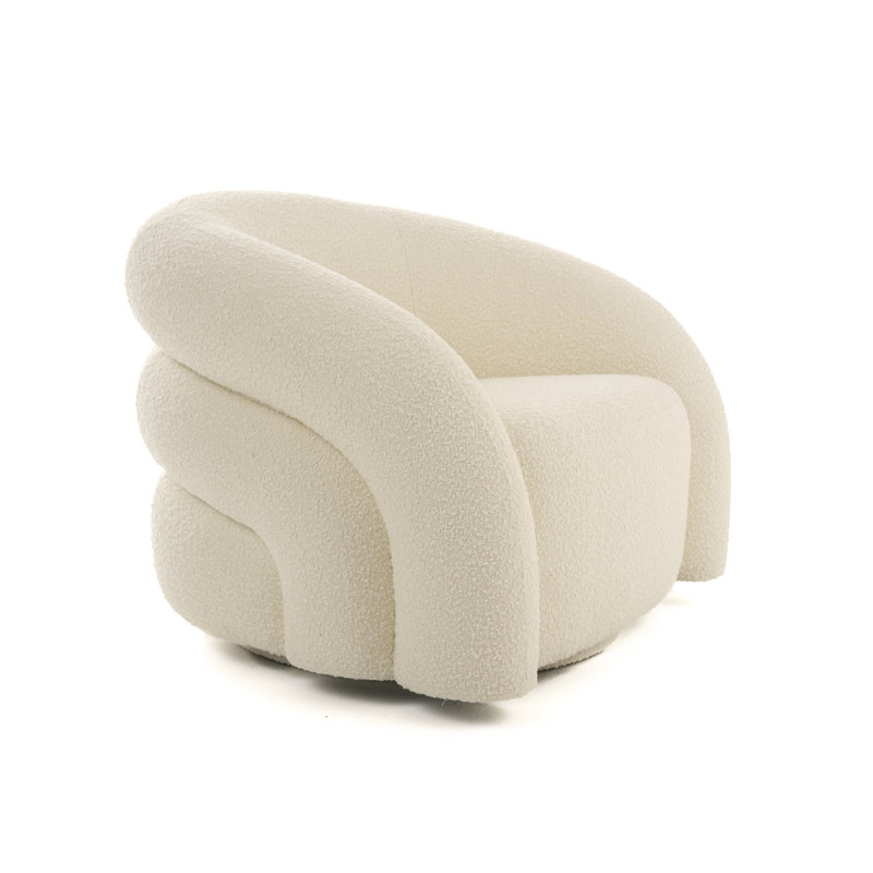 Fauteuil demi-tonneau en polyester Madian