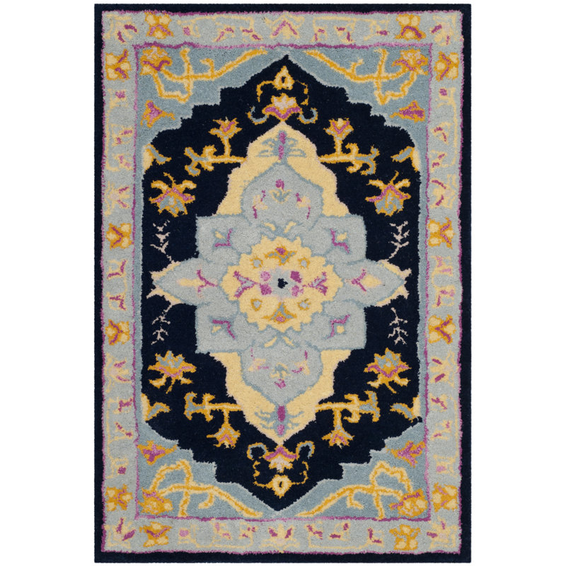 Tapis oriental en laine touffeté à la main Blokzijl, Rectangle 3 pi x 5 pi
