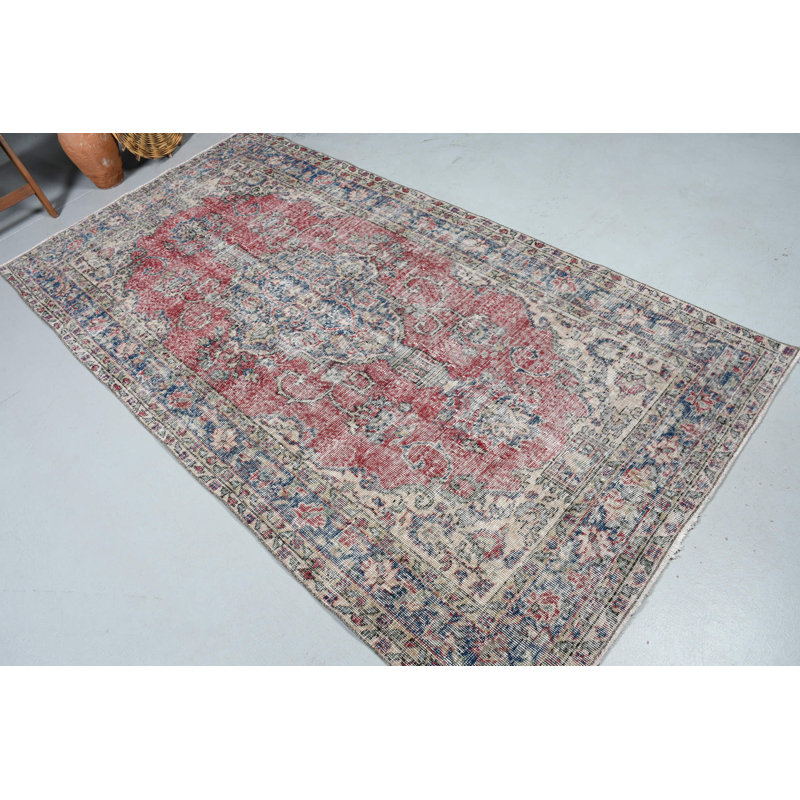 Vintage Turkish Hand-Knotted Rug Ideal for Unique Boho Home Decor with Intricate Design in Neutral Tones
