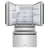 ZLINE Autograph 36 in. 21.6 cu. ft. Counter-Depth Refrigerator with Matte Black Modern Handles