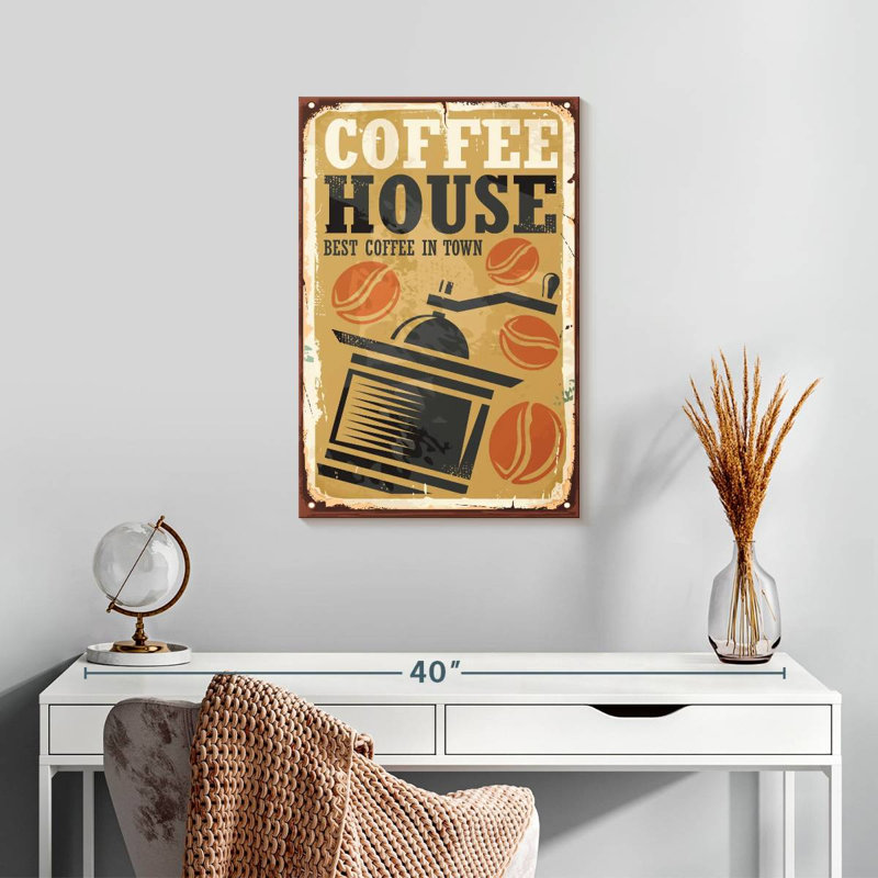 Affiche murale Kema Coffee House, H 24 po x l 16 po