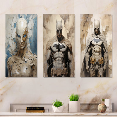 Darkness Superheros - Superheros Metal Wall Art Living Room Set Of 3