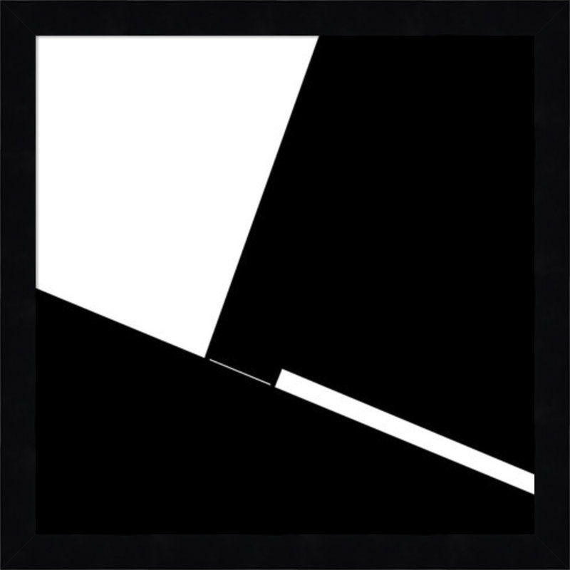 «Geometric Black and White» par Gilbert Claes, reproduction d'art encadrée sur bois, Cadre noir, H 41 po x l 41 po x P 1 po