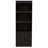 Bookcase, Three Shelves, Double Door Cabinet, Metal Hardware, Black