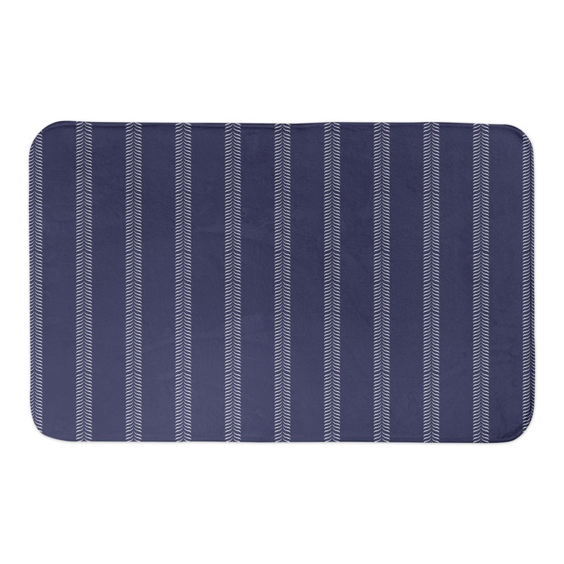 Microfiber Non-Slip Bath Mat, Navy
