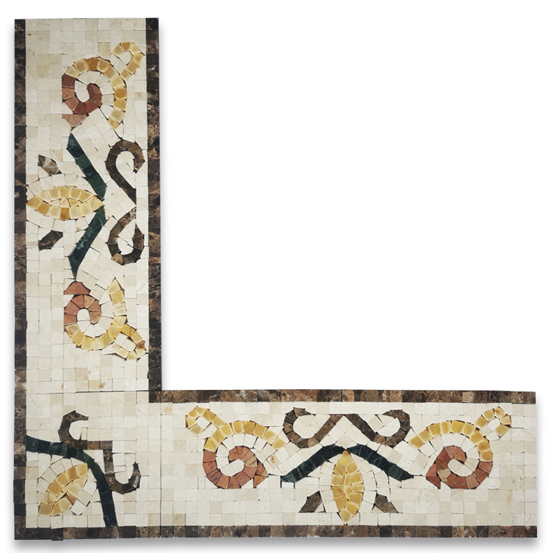 4.7 in. x 12.2 in. Marble Tile