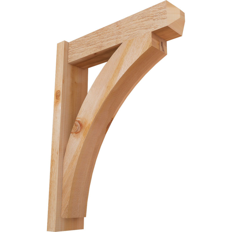 6"W x 24"D x 32"H Thorton Rough Sawn Craftsman Outlooker, Western Red Cedar,  24" D x 32" H 