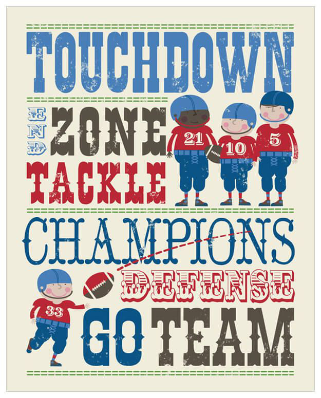 Play Play Day Football, art sur toile, H 32 po x L 24 po x l 1,25 po