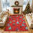5x7 Christmas Area Rug, Washable Low Pile with Non Slip Backing for Living Room Bedroom, Red-1440306848-1440306855