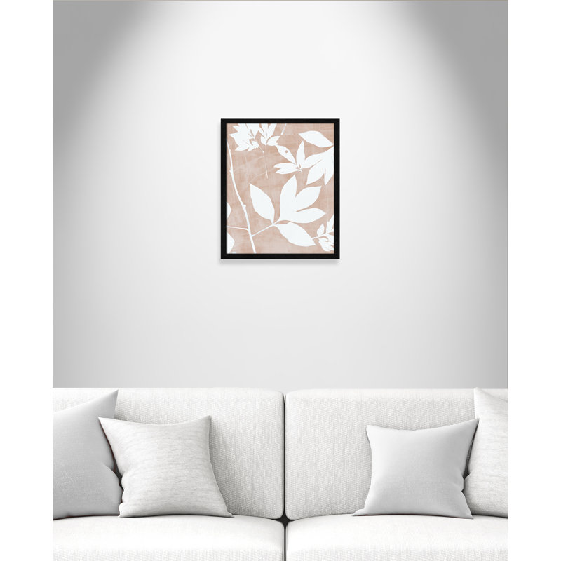 Barbonne Leaf Imprints - Picture Frame Graphic Art, Black Framed, 19" H x 16" W x 0.75" D