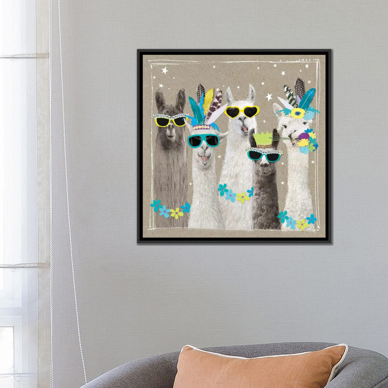 «Fancy Pants Farm V», impression sur toile, H 18 po x l 18 po x P 1,5 po, Toile avec cadre noir