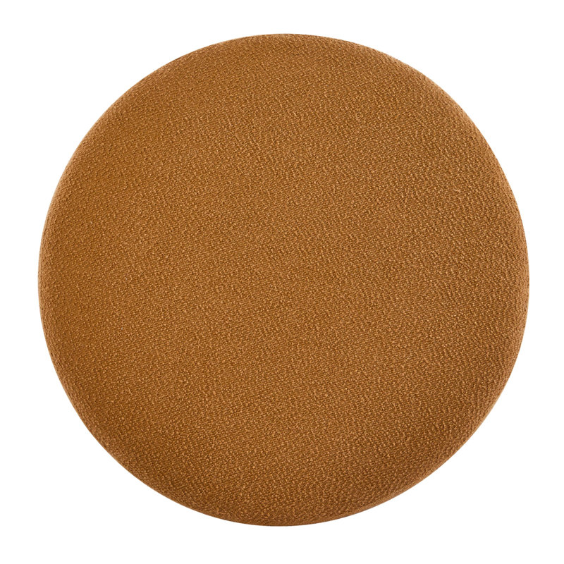 Modish Round Ottoman, Pumpkin Orange