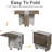 The 55'' Drop-Leaf Wood Kitchen and Dining Room Table Set features storage and 6 wheels, perfect for saving space in small areas. Available in Brown.