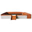 Lit rembourré moderne avec banc de rangement et marchepied Montessori-1953678087-1953678086