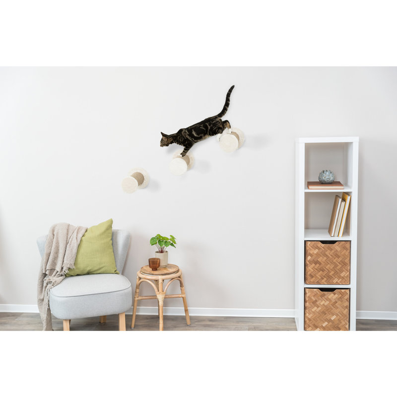 9"  Cat Perch, Grey/Brown, 10.5" H X 7.5" W X 7.5" D