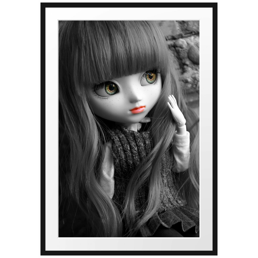 Gerahmtes Poster Pullip mit Augen