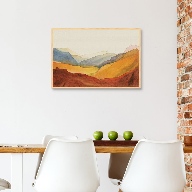 «Loose Watercolor Mountains» par Willowbrook, art mural encadré