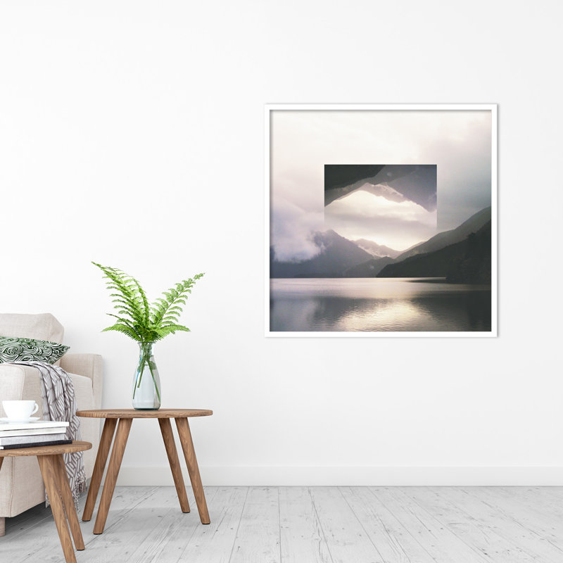 Reflected Landscape by Laura Marshall, White, 33" H x 33" W x 1" D
