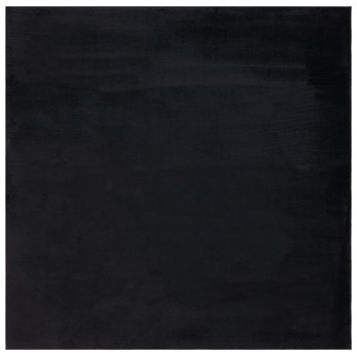Tapis de couleur unie en fourrure de lapin Devaris