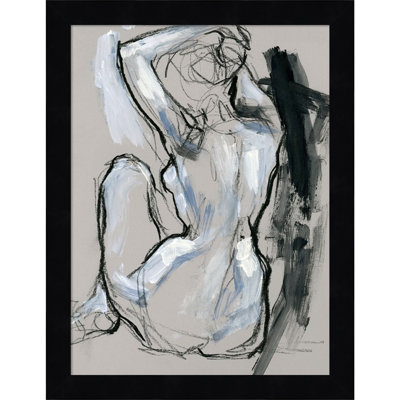 Onyx Gestures I by Wood Framed Wall Art Print