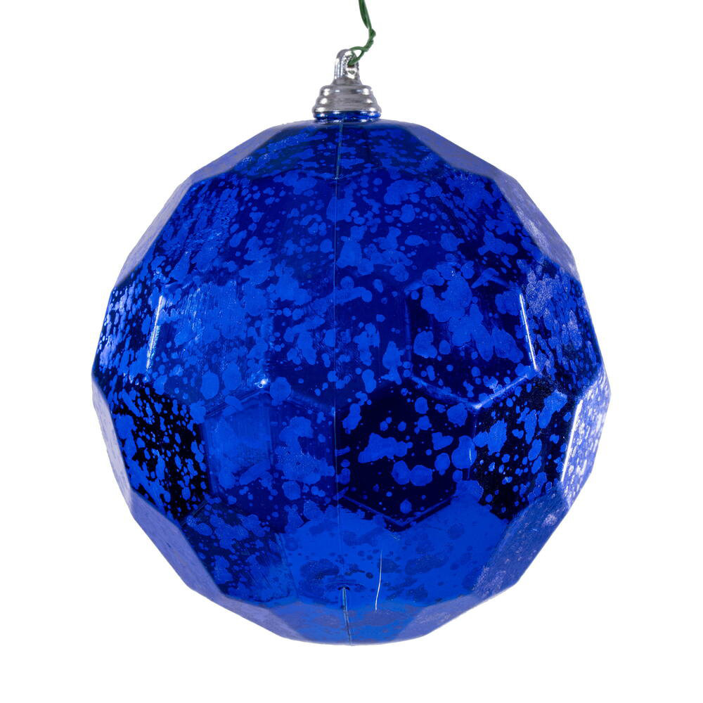 The Holiday Aisle® 4.75" Honeycomb Mercury Ornament. It includes 4 pieces per bag., Blue