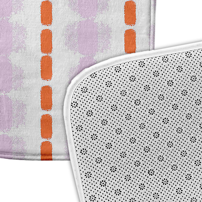 Tapis de bain Funky Junky, L 17 po x L 24 po, Orange