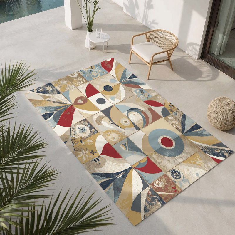 Tapis intérieur et extérieur Funky Jingle, Rectangle 9 pi x 12 pi