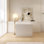 Baignoire en acrylique 35,43 po, Baignoire de trempage autoportante