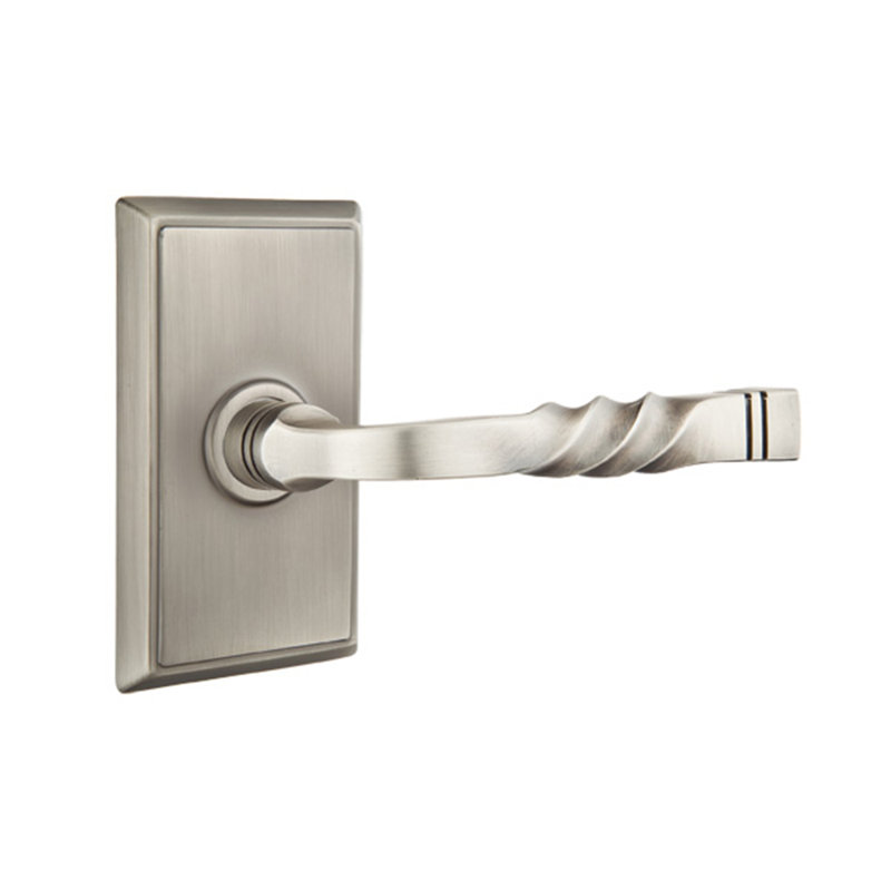 Poignée de porte avec rosette Santa Fe Passage (Hall & Closet), Gauche, Nickel antique