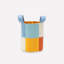 Checkered Fabric Storage Bin-529591566-529591561